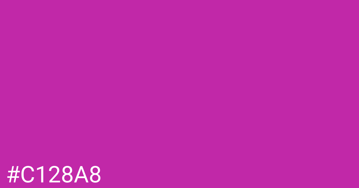 Hex color #c128a8 graphic