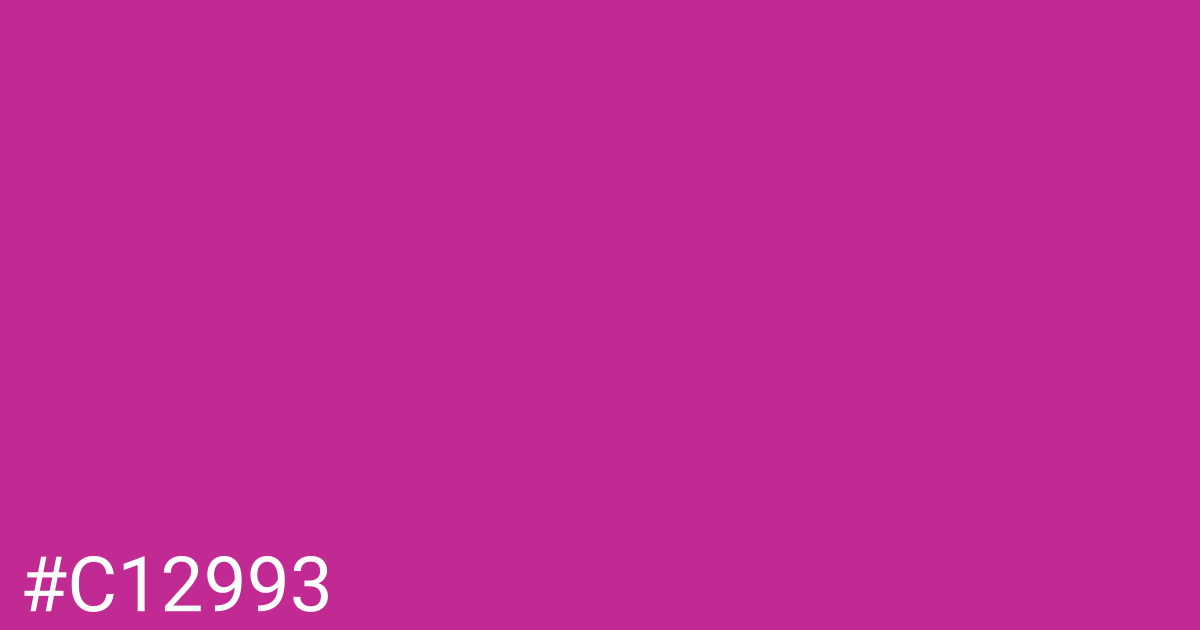 Hex color #c12993 graphic