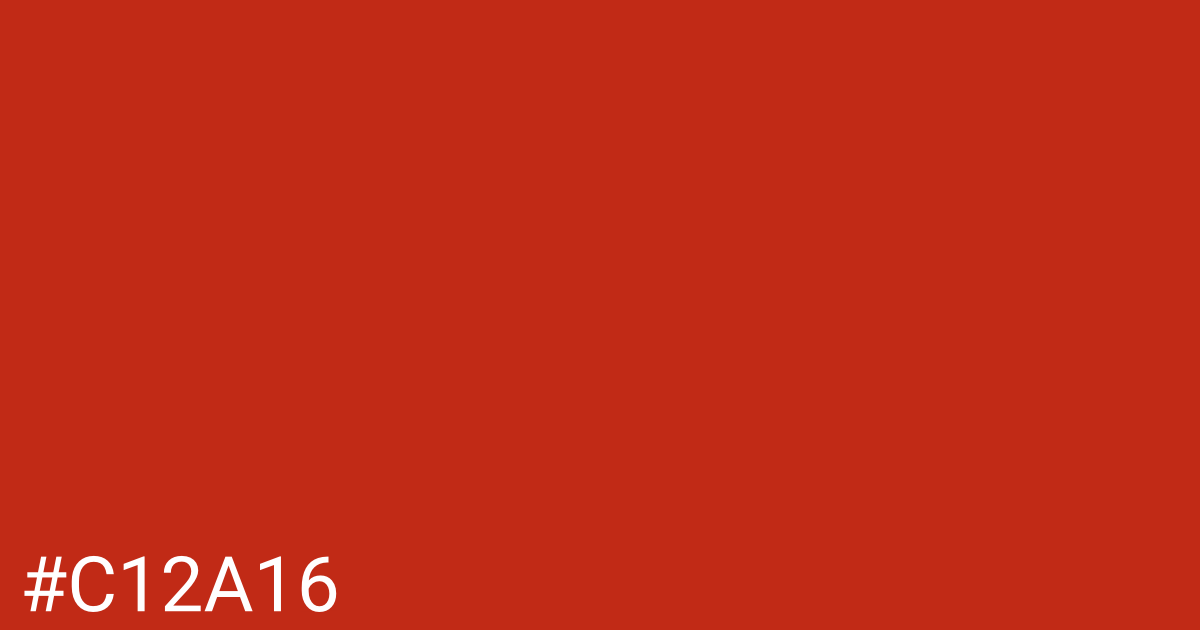 Hex color #c12a16 graphic