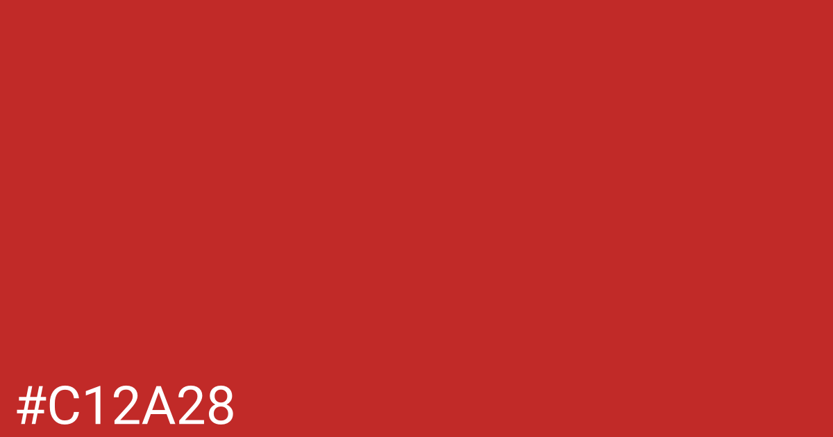 Hex color #c12a28 graphic