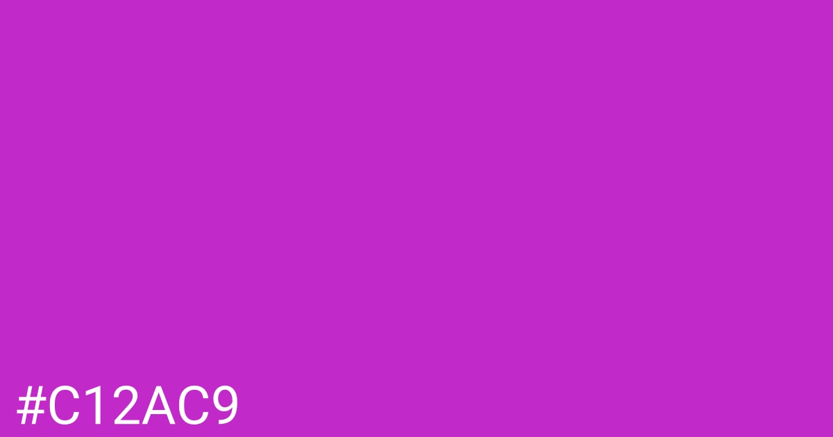 Hex color #c12ac9 graphic