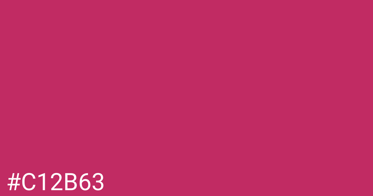 Hex color #c12b63 graphic