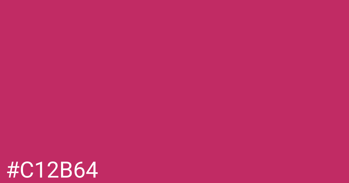 Hex color #c12b64 graphic