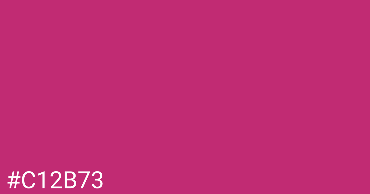 Hex color #c12b73 graphic