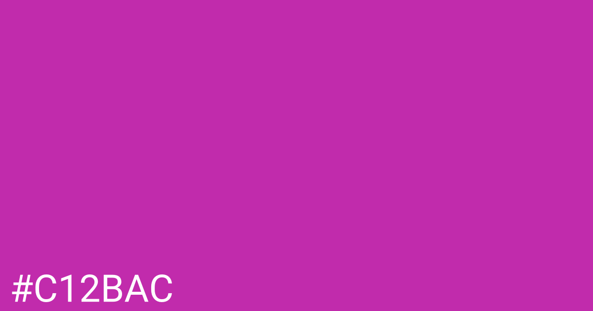 Hex color #c12bac graphic