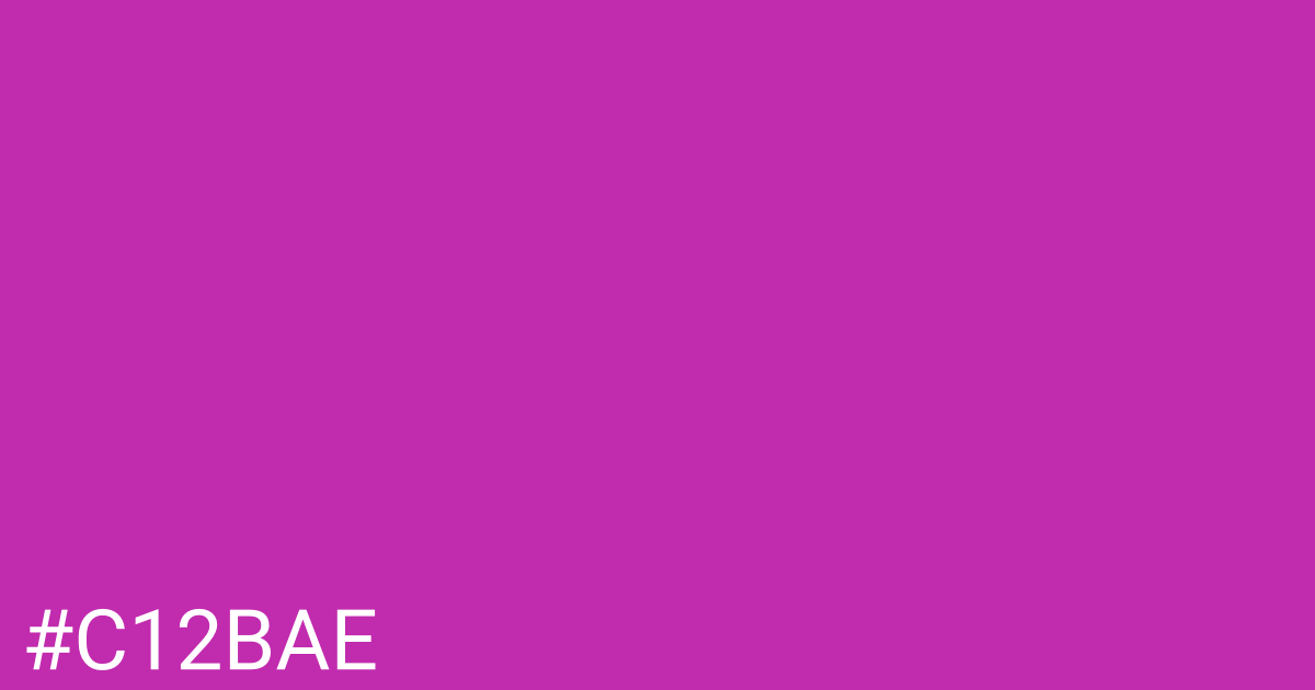 Hex color #c12bae graphic