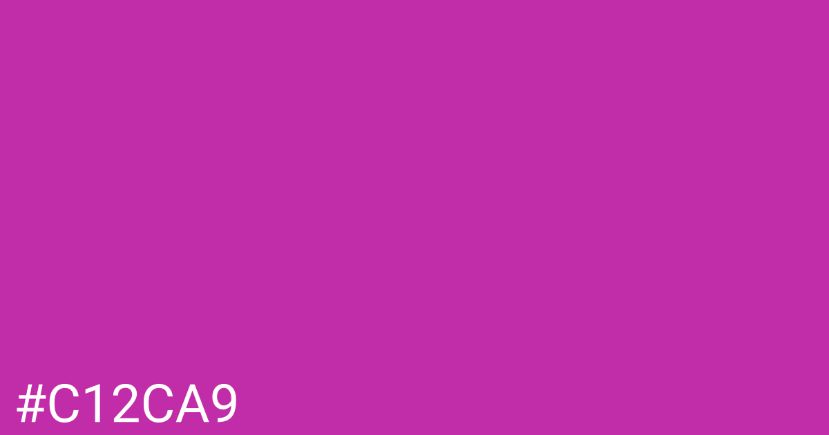 Hex color #c12ca9 graphic