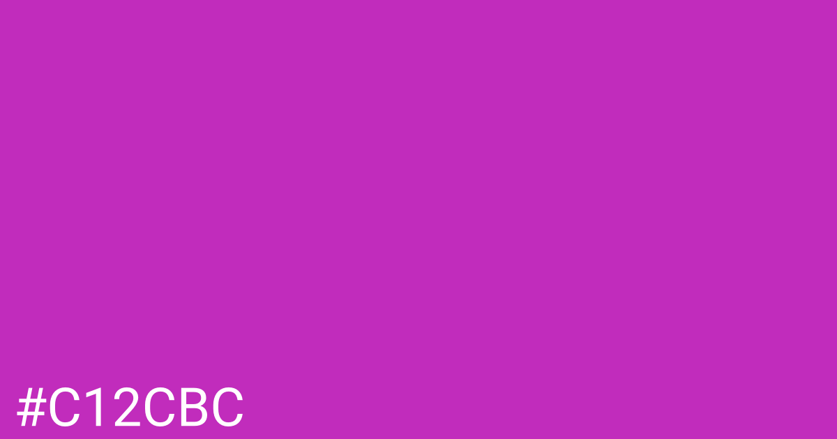Hex color #c12cbc graphic