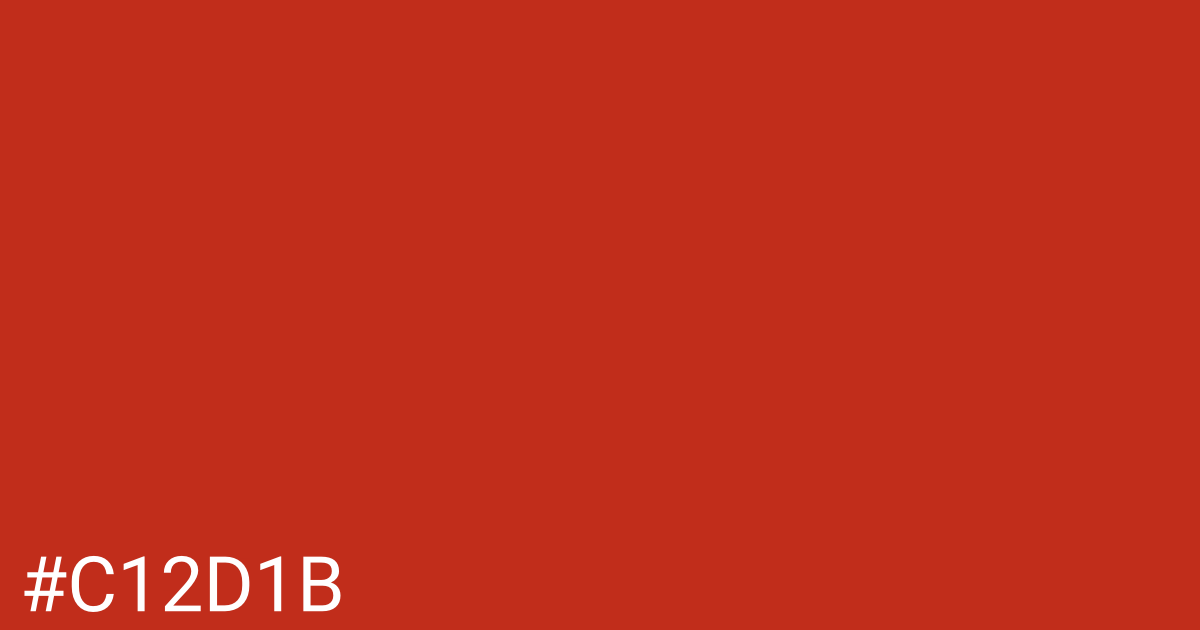 Hex color #c12d1b graphic