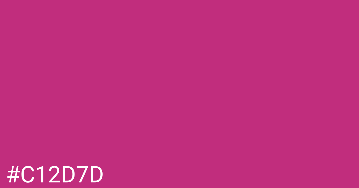Hex color #c12d7d graphic