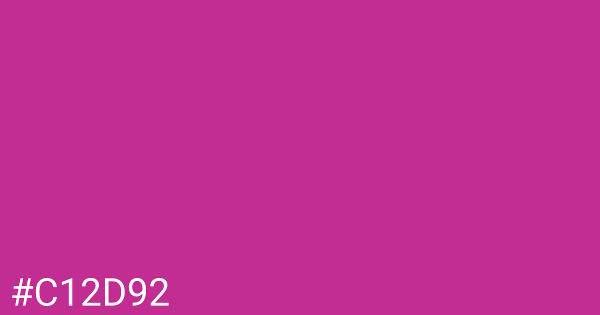 Hex color #c12d92 graphic