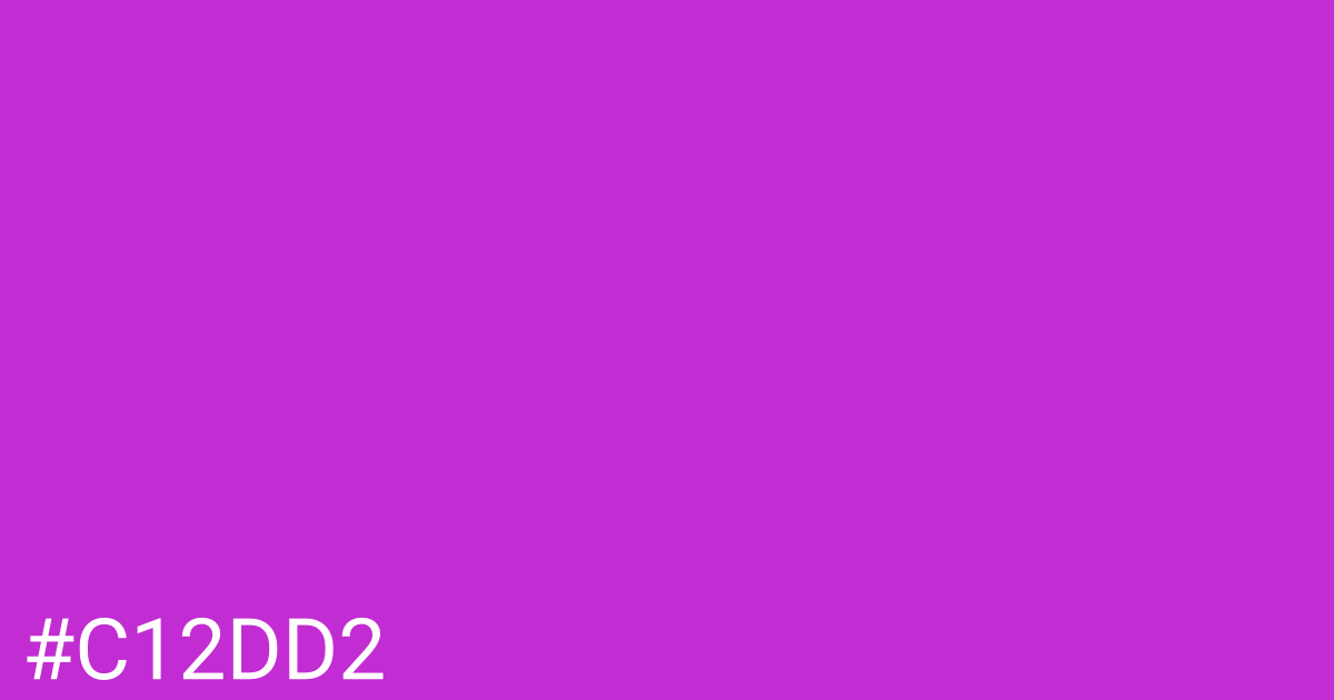 Hex color #c12dd2 graphic