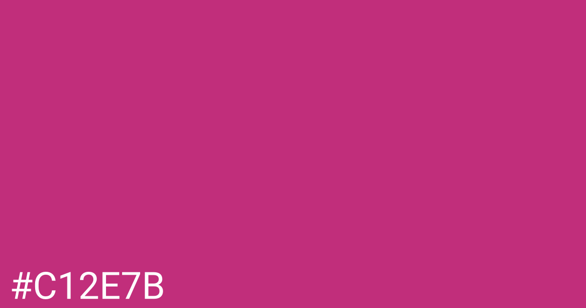 Hex color #c12e7b graphic