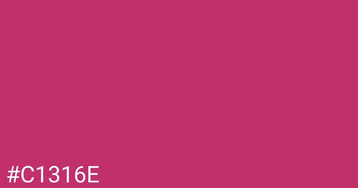 Hex color #c1316e graphic