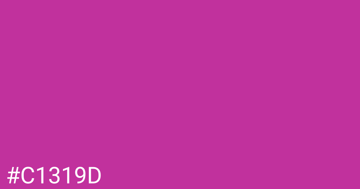 Hex color #c1319d graphic