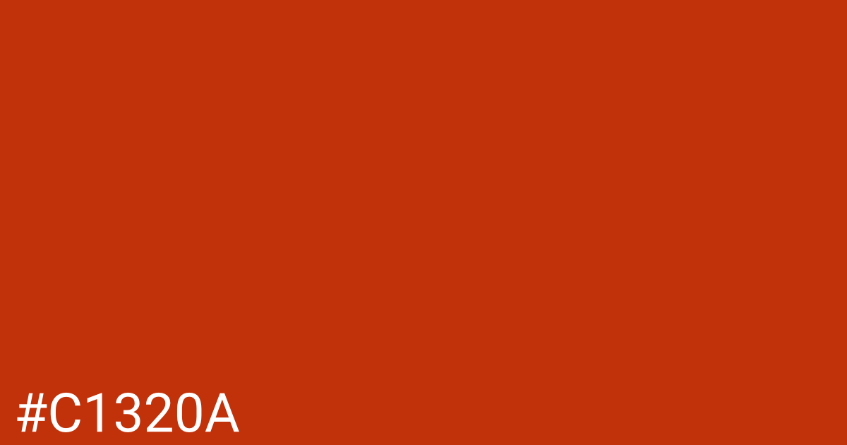 Hex color #c1320a graphic