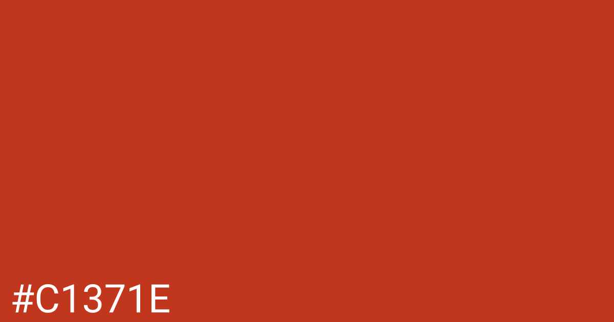 Hex color #c1371e graphic