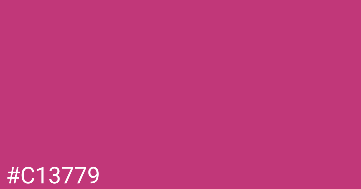 Hex color #c13779 graphic