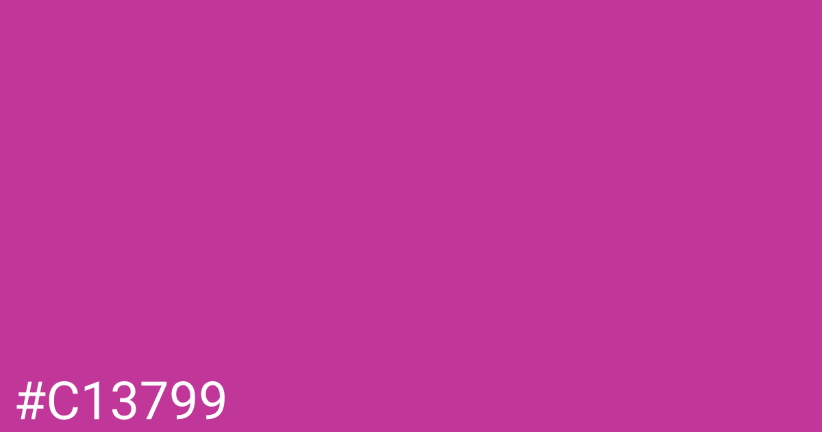 Hex color #c13799 graphic