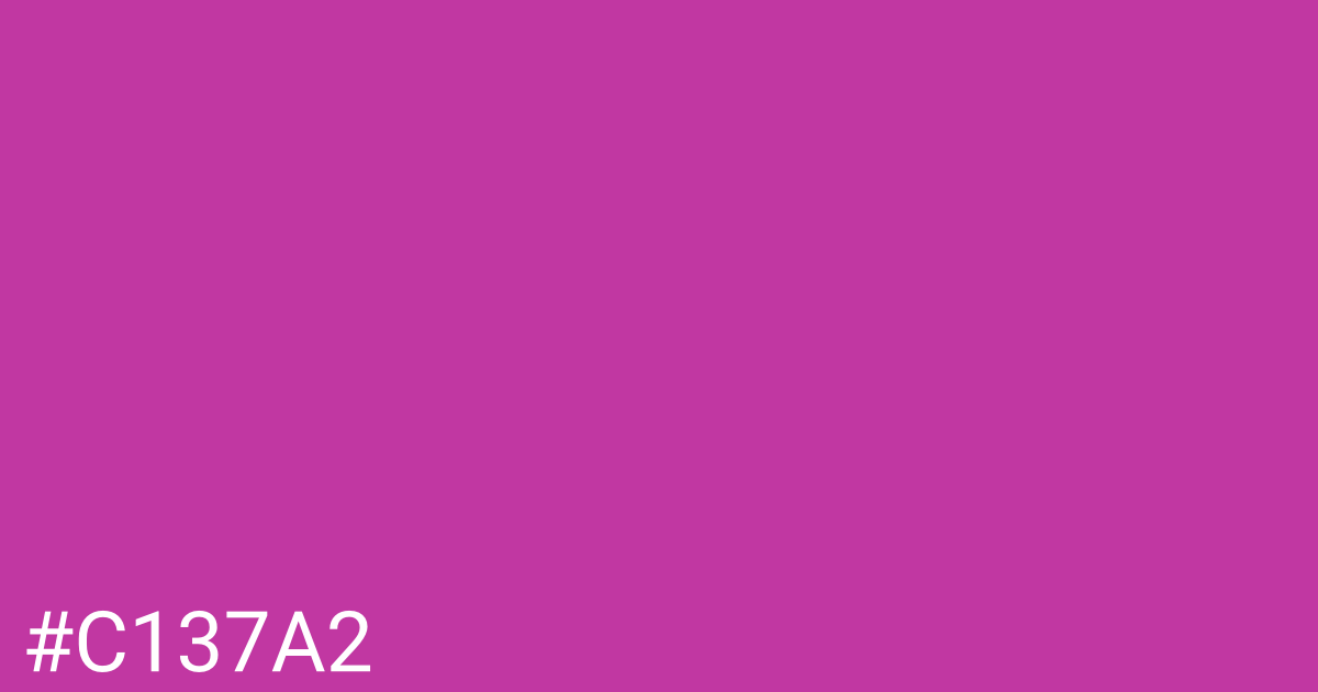 Hex color #c137a2 graphic