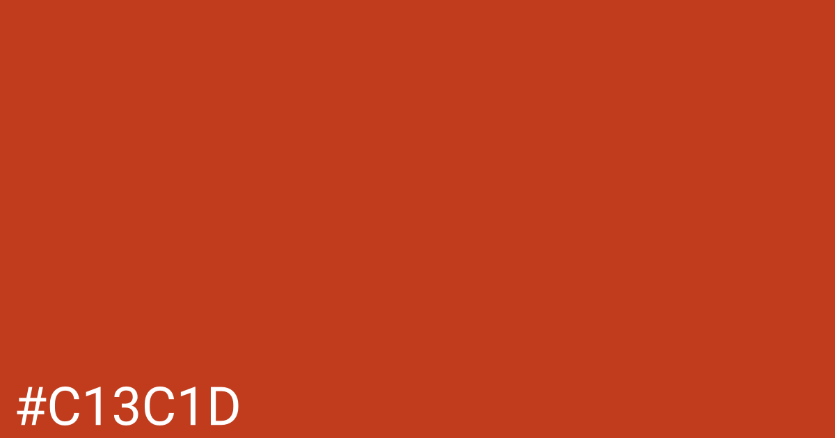 Hex color #c13c1d graphic