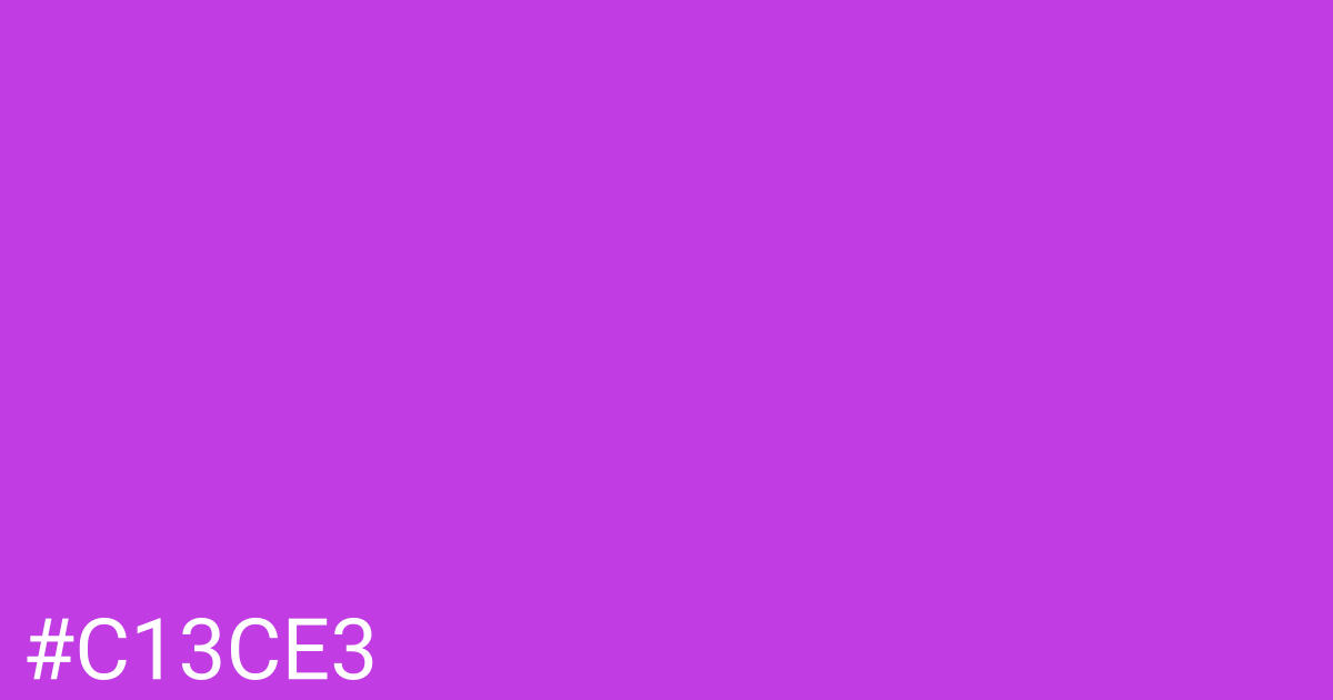 Hex color #c13ce3 graphic