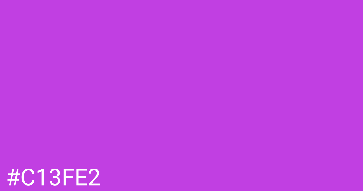 Hex color #c13fe2 graphic