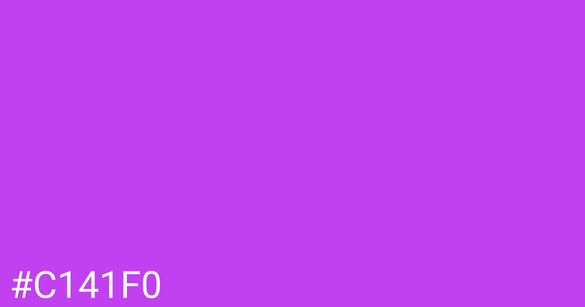 Hex color #c141f0 graphic