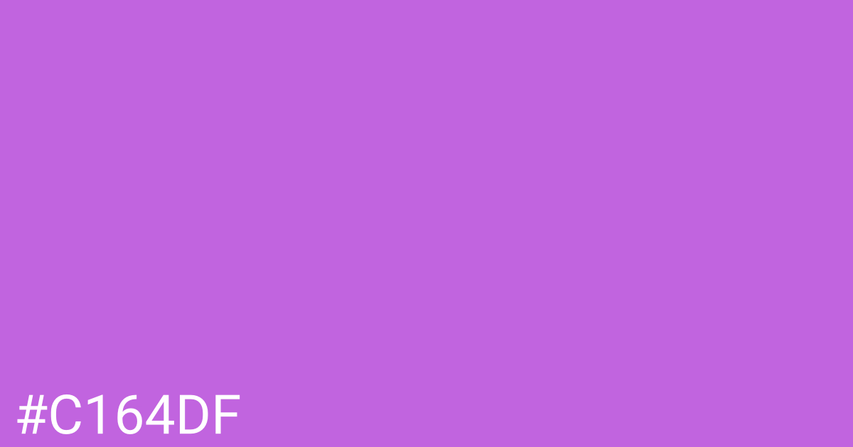 Hex color #c164df graphic