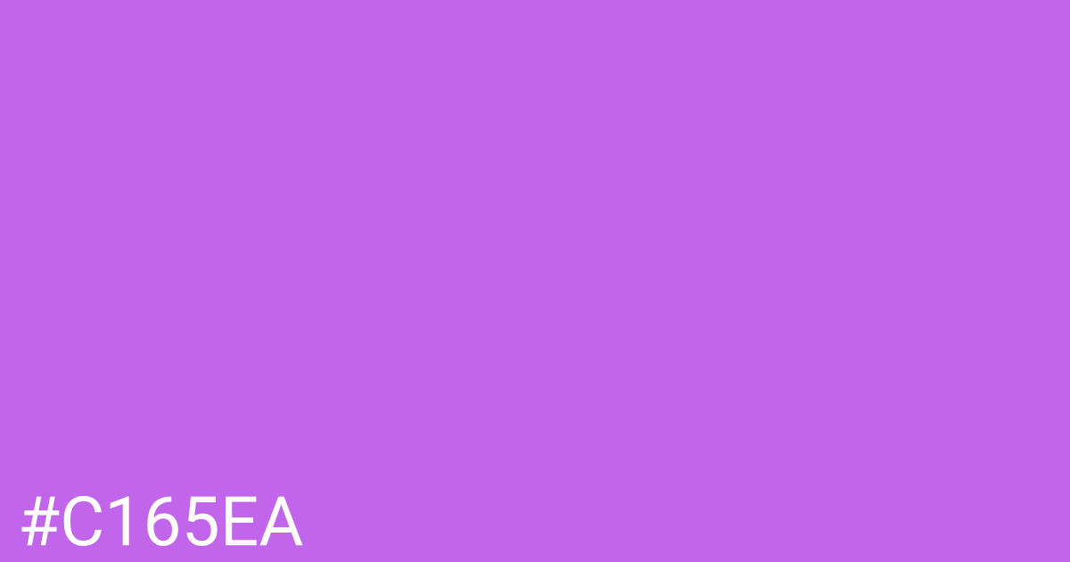 Hex color #c165ea graphic