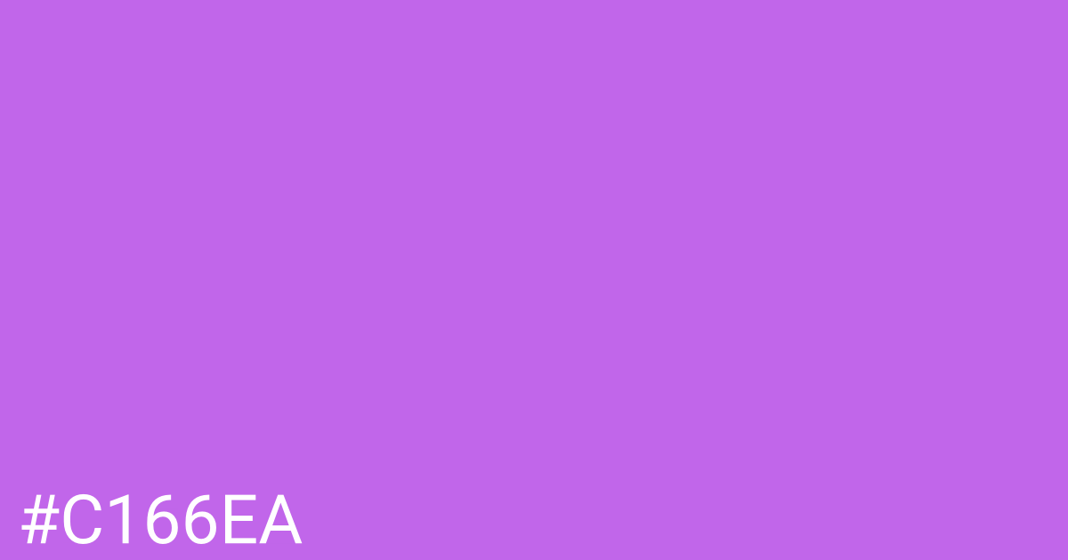 Hex color #c166ea graphic