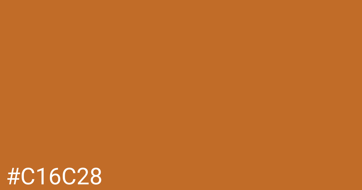 Hex color #c16c28 graphic
