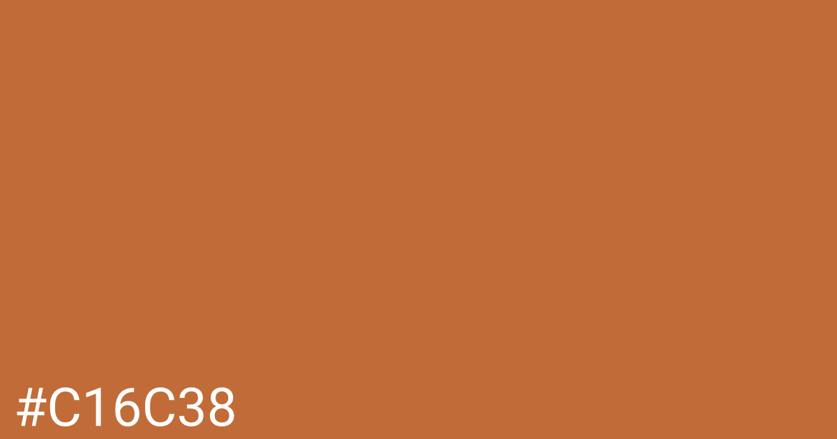 Hex color #c16c38 graphic