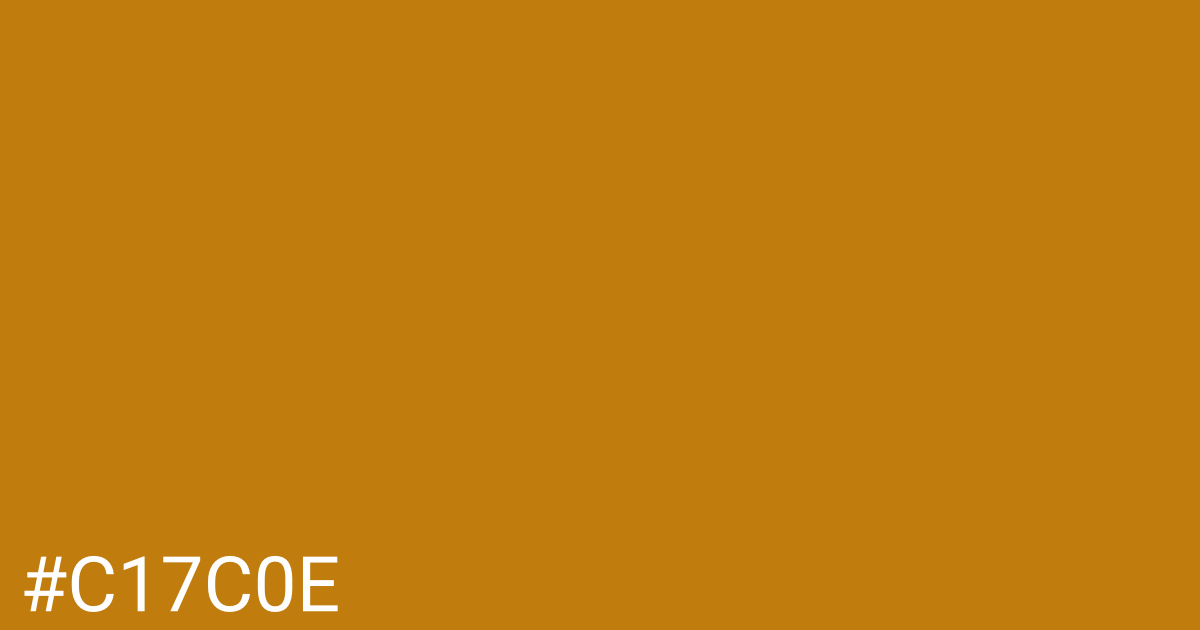 Hex color #c17c0e graphic