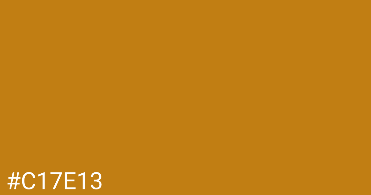 Hex color #c17e13 graphic