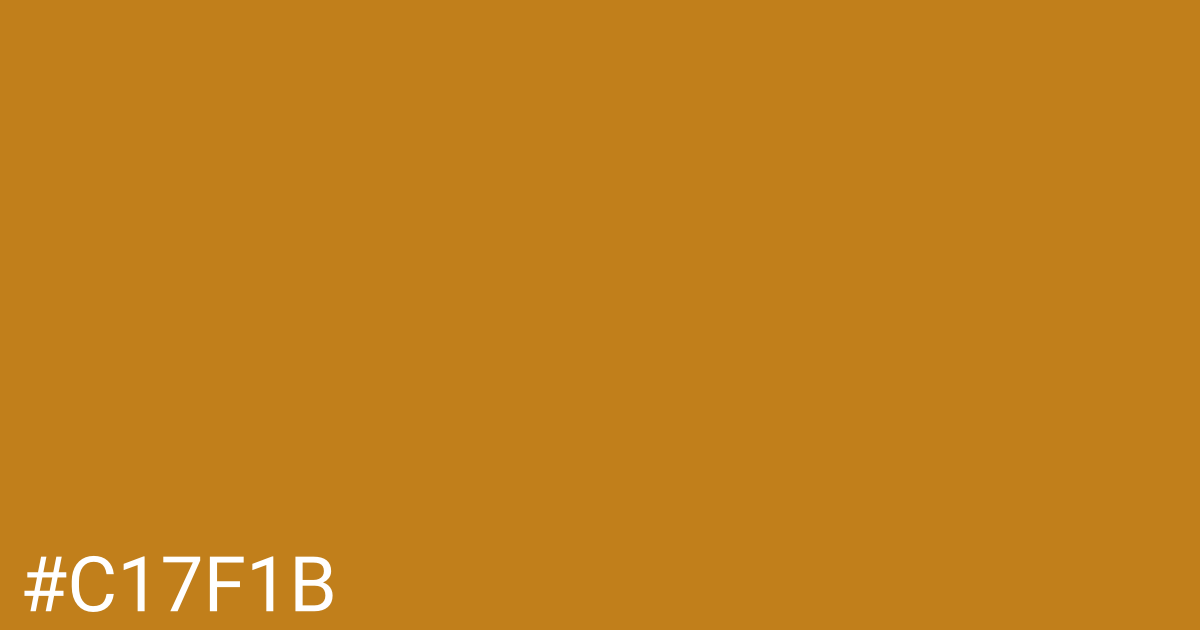 Hex color #c17f1b graphic