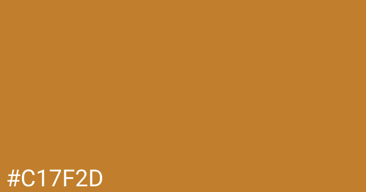 Hex color #c17f2d graphic