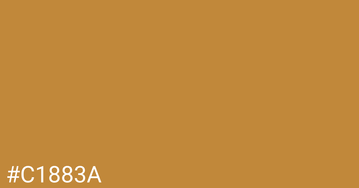 Hex color #c1883a graphic