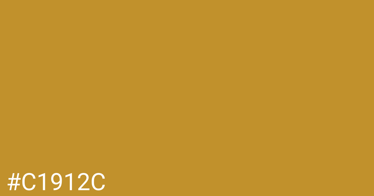 Hex color #c1912c graphic