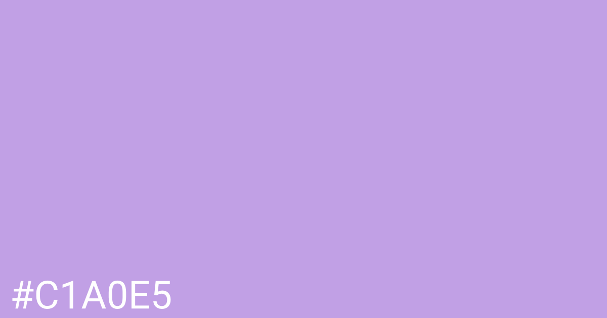 Hex color #c1a0e5 graphic