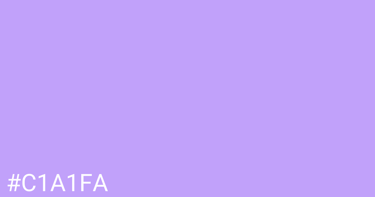 Hex color #c1a1fa graphic