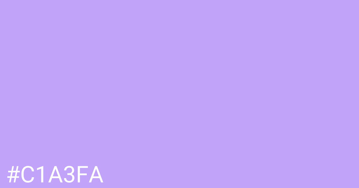 Hex color #c1a3fa graphic