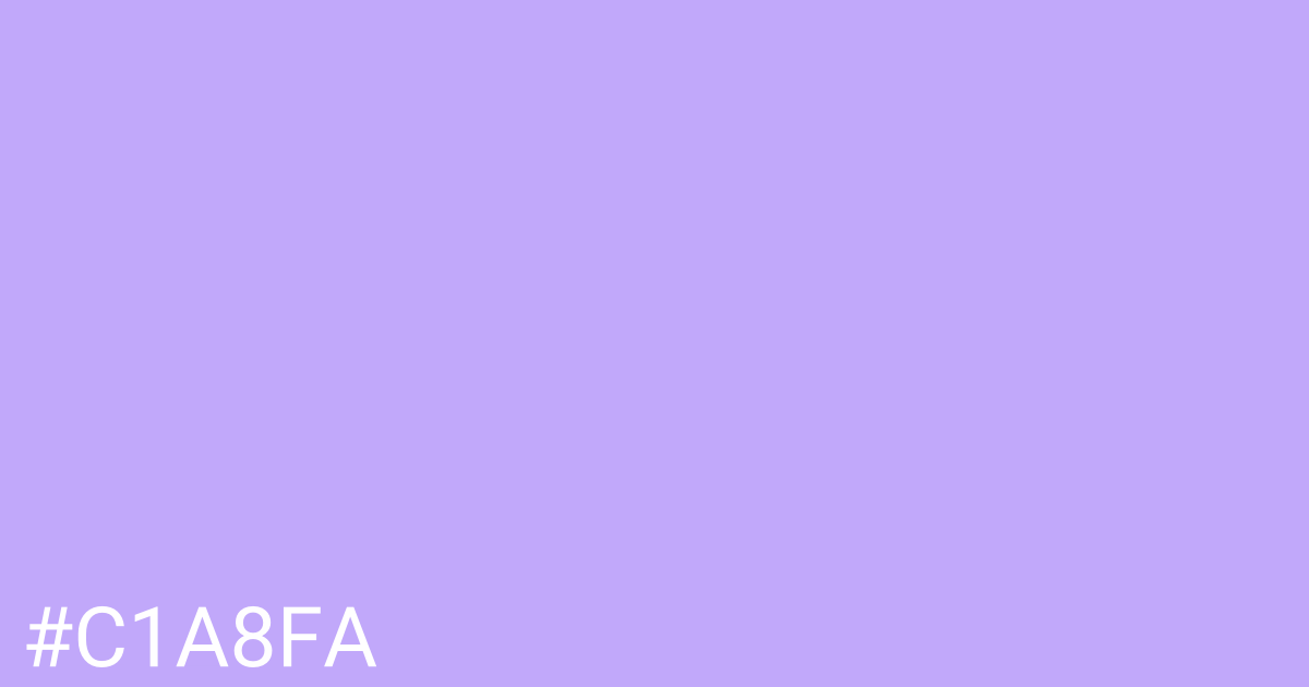 Hex color #c1a8fa graphic