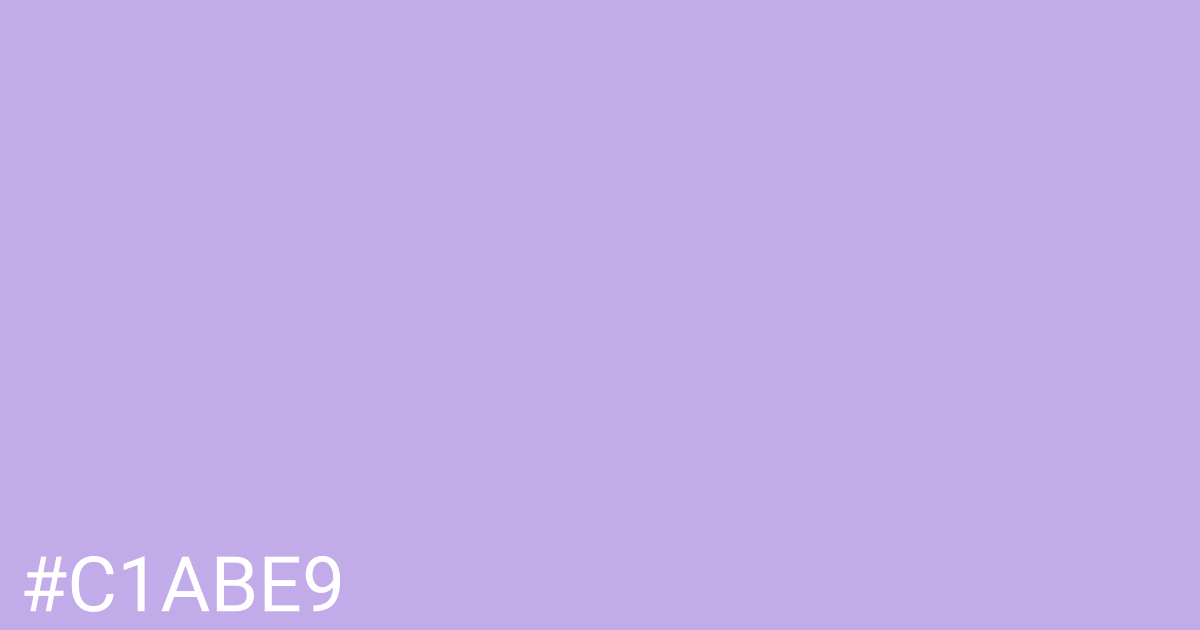 Hex color #c1abe9 graphic