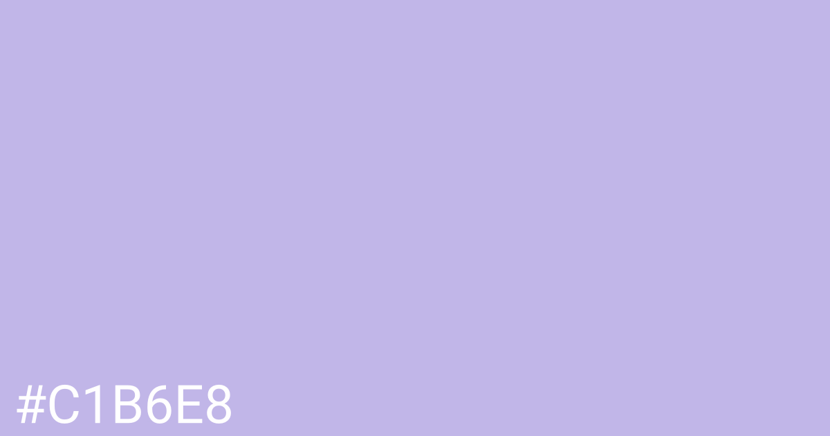 Hex color #c1b6e8 graphic