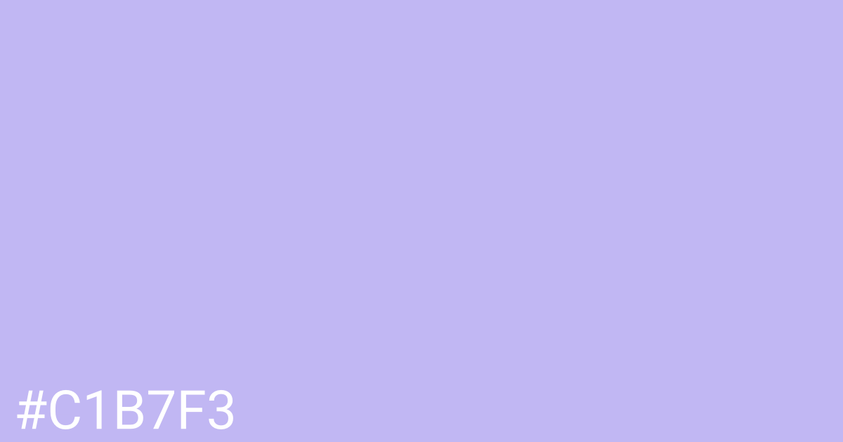 Hex color #c1b7f3 graphic