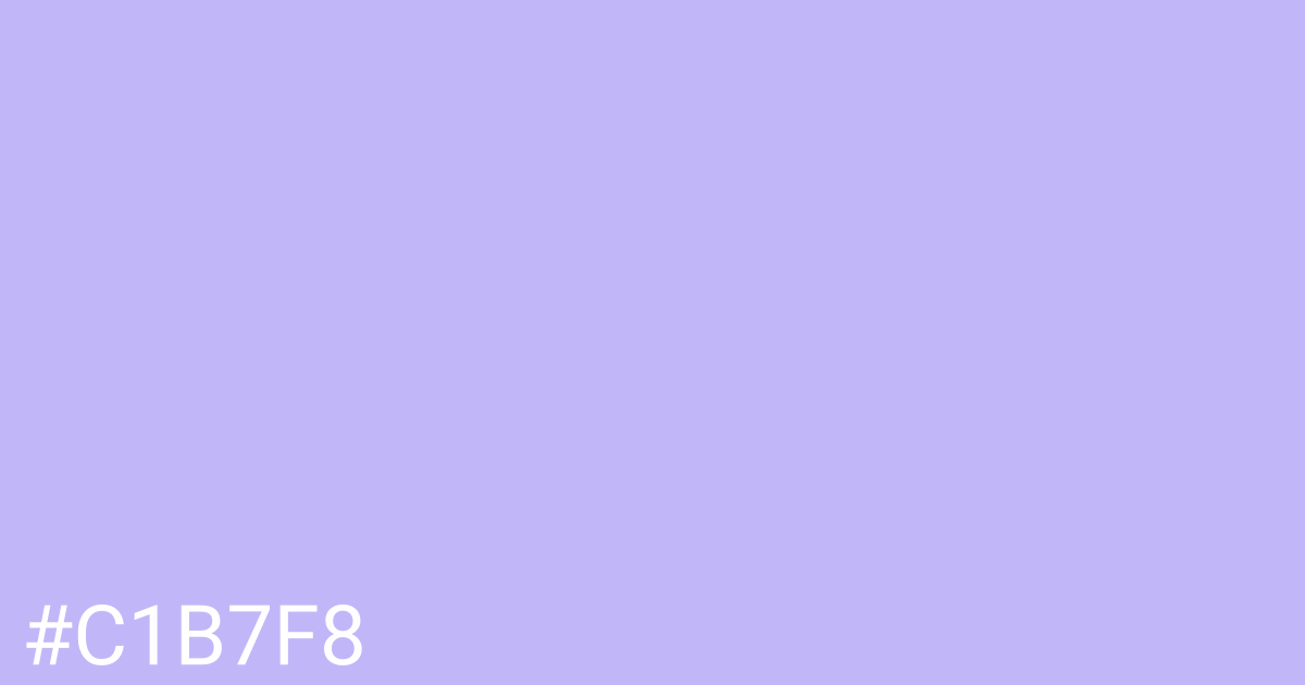 Hex color #c1b7f8 graphic