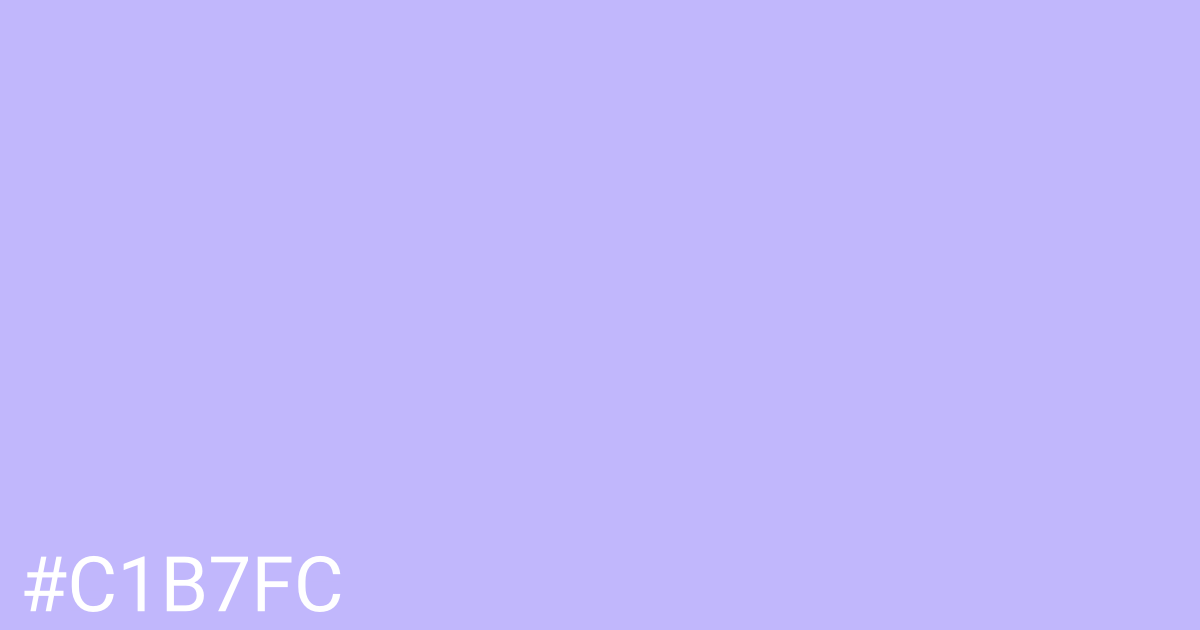 Hex color #c1b7fc graphic