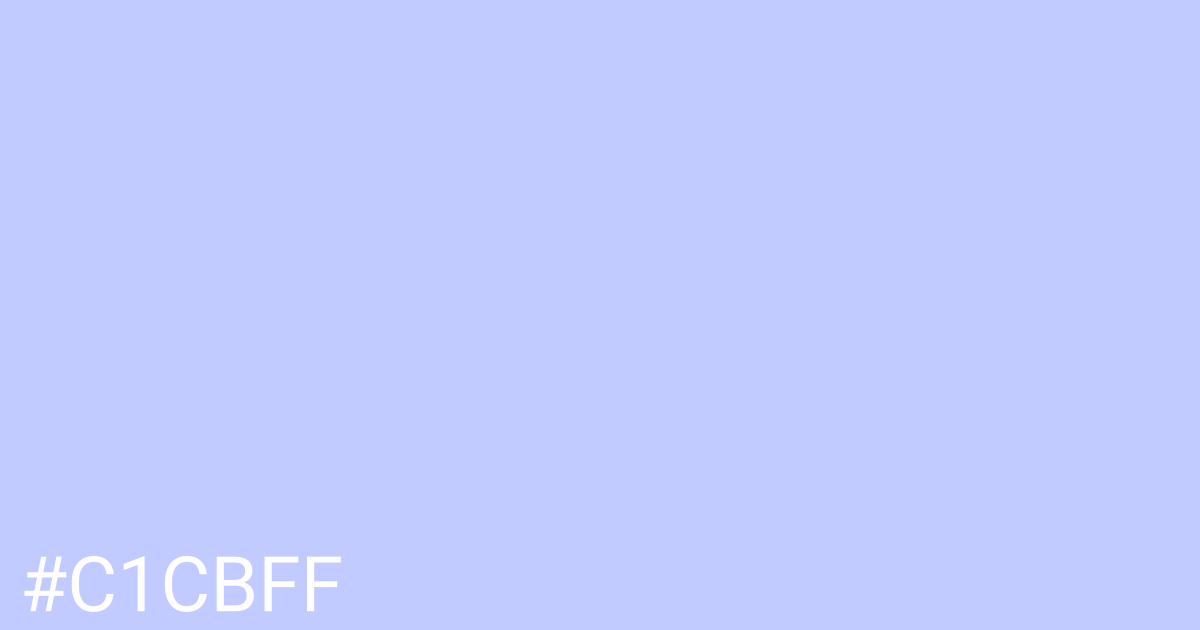 Hex color #c1cbff graphic