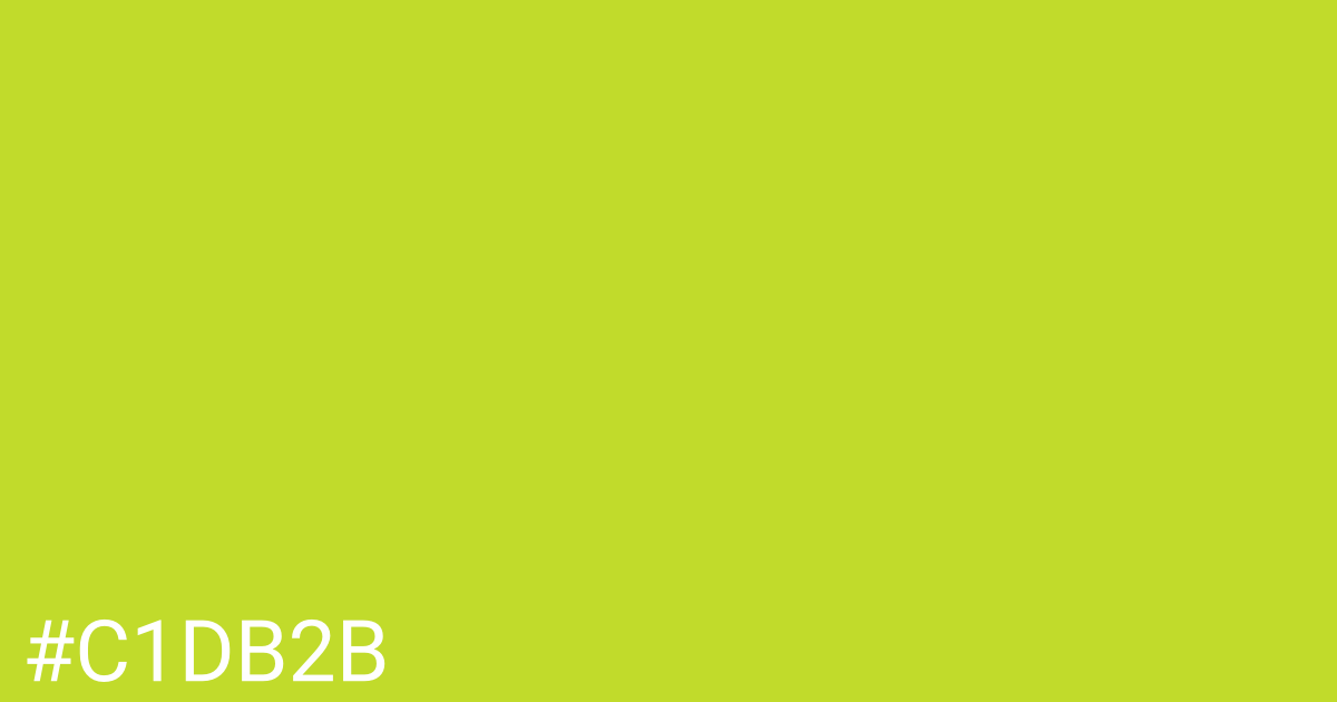 Hex color #c1db2b graphic